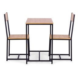 Zestaw komplet mebli stolik 2 krzesła metal MDF ModernHome