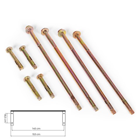 Daszek nad drzwi 150x100 cm zadaszenie osłona poliwęglan MultiGarden