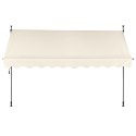 Markiza przeciwsłoneczna balkonowa 300x120 cm regulacja wysokości wodoodporna korbka ręczna beżowa MultiGarden