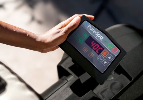 Nadmuchiwane SPA kwadratowe basen z hydromasażem 6 os. 196x71 cm akcesoria premium INTEX 28452