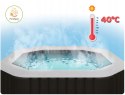 Nadmuchiwane SPA kwadratowe basen z hydromasażem 6 os. 196x71 cm akcesoria premium INTEX 28452