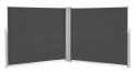 Podwójna markiza 300x300x180 cm przeciwsłoneczna boczna parawan roleta antracyt MultiGarden