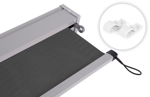 Roleta markiza pionowa zwijana na korbkę balkon taras altana antracyt MultiGarden