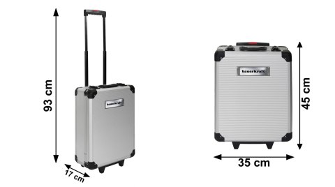 Duży zestaw narzędzi walizka narzędziowa na kółkach 189 elementów klucze wkrętaki bity