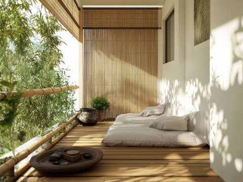 Dwustronna mata bambusowa 150x300 cm na balkon taras ogrodzenie naturalna MultiGarden