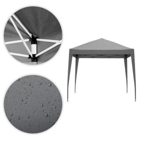 Namiot pawilon ogrodowy 3x3 m rozkładany automatycznie + 4 ścianki boczne MultiGarden
