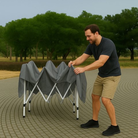 Namiot pawilon ogrodowy 3x3 m rozkładany automatycznie daszek do ogrodu na taras MultiGarden