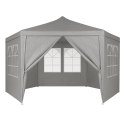 Namiot pawilon ogrodowy handlowy 2x2x2 m z oknami szary MultiGarden