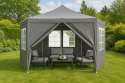 Namiot pawilon ogrodowy handlowy 2x2x2 m z oknami szary MultiGarden