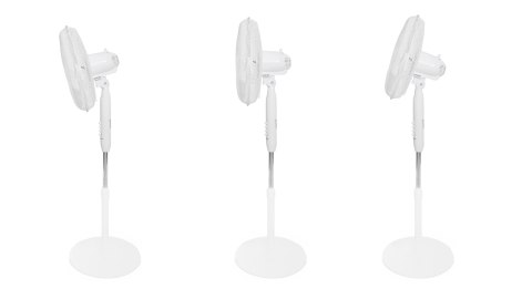 Wentylator podłogowy wiatrak stojący 45W 3 tryby pracy 5 łopatek biały