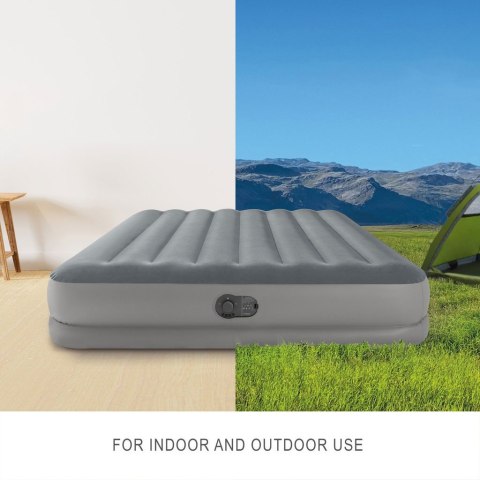 Materac dmuchany dwuosobowy 203x152x30 cm z wbudowaną pompką elektryczną INTEX 64114
