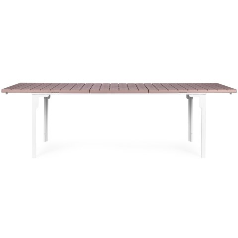 Stół ogrodowy rozkładany 180-240 cm do 12 os. stal HDPE beżowy MultiGarden