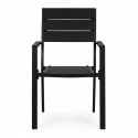 Zestaw 2 krzeseł ogrodowych na taras balkon stal HDPE czarne MultiGarden