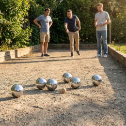 Zestaw do gry w bule kule boules petanque 8 szt. + etui i akcesoria