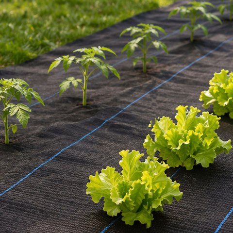 Agrowłóknina czarna agrotkanina UV 90g mata antychwastowa 3,2x50m kołki MulltiGarden