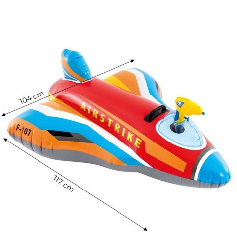 Dmuchany myśliwiec do pływania dla dzieci samolot z działkiem wodnym INTEX 57531