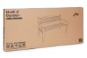 Drewniana ławka ogrodowa z ażurowym oparciem 118x52 cm parkowa MultiGarden