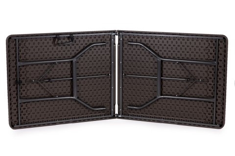 Stół cateringowy bankietowy ogrodowy składany 180 cm brązowy MultiGarden