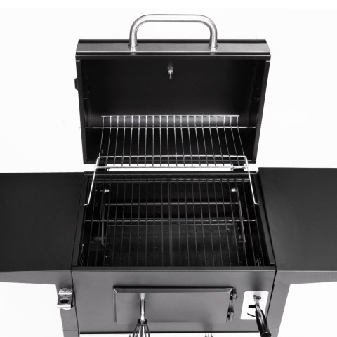 Grill węglowy ogrodowy z pokrywą regulacja rusztu termometr popielnik MultiGarden