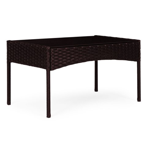 Komplet mebli ogrodowych z technorattanu ławka stolik krzesła brązowy MultiGarden