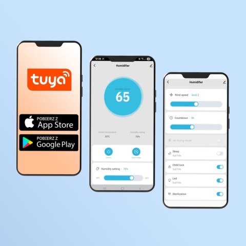 Nawilżacz ewaporacyjny z filtrem antybakteryjnym Webber COMO EH4001