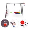 Plac zabaw dla dzieci huśtawka ogrodowa 4w1 kosz do koszykówki bocianie gniazdo ECOTOYS