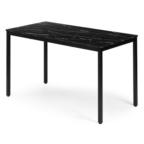Stół do kuchni jadalni dla 4-5 osób biurko komputerowe 120x60 cm czarny marmur ModernHome