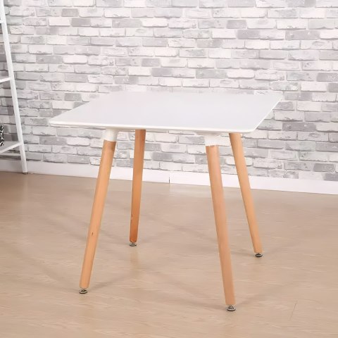 Stolik kuchenny nowoczesny drewniany kwadratowy 80x80 cm ModernHome