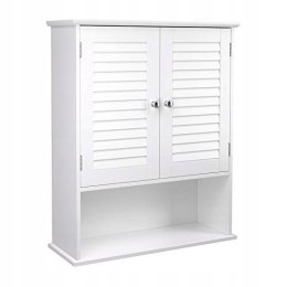 Szafka łazienkowa wisząca regał komoda z regulowaną półką biała