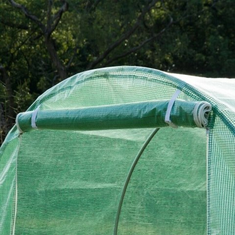 Szklarnia tunel ogrodowy foliowy 4x2x2 m 8 m² metalowy stelaż folia UV 2 wejścia