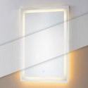 Lustro łazienkowe LED ścienne 50x70 cm 3 barwy włącznik dotykowy ModernHome