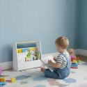 Biblioteczka dziecięca Montessori regał na książki organizer 2 poziomy biały ECOTOYS