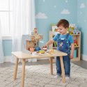 Drewniany ekspres do kawy dla dzieci 2w1 sklepik zestaw baristy 26 akcesoriów ECOTOYS
