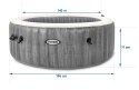 Nadmuchiwane SPA basen z hydromasażem 4 os. 196x71 cm WIFI akcesoria premium INTEX 28440