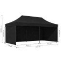 PAWILON Handlowy Ogrodowy Eventowy 3x6m AUTOMATYCZNY - CZARNY