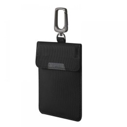 Antykradzieżowe etui na kluczyki blokujące sygnał Keyless RFID - czarne