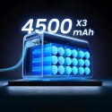 Pompka elektryczna do opon samochodowych z wyświetlaczem 150 PSI 3x4500mAh 12V - szara