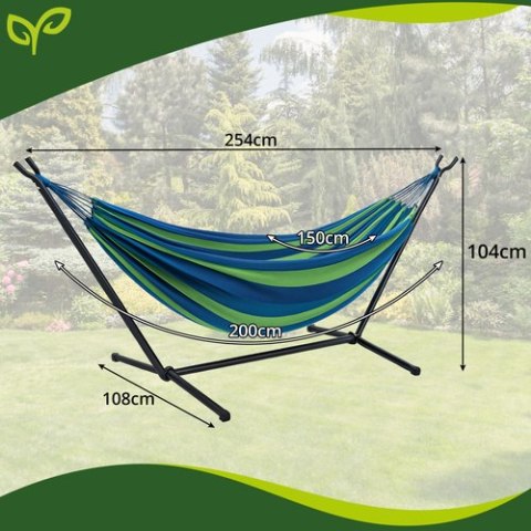 Hamak ogrodowy 200x150cm ze stelażem