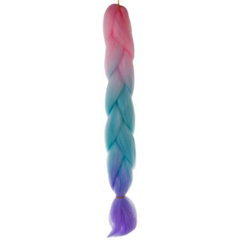 Włosy syntetyczne warkoczyki ombre róż/ni/f W10341