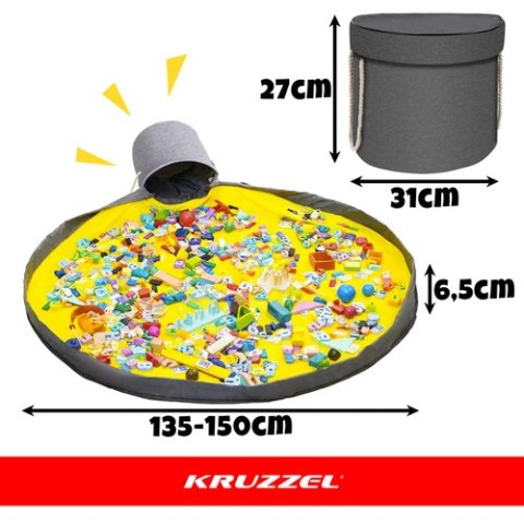 Kosz na zabawki/ klocki z matą Kruzzel 19556
