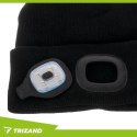 Czapka zimowa z latarką- czarna Trizand 22663