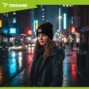 Czapka zimowa z latarką- czarna Trizand 22663