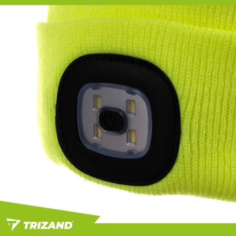 Czapka zimowa z latarką- żółta Trizand 22664