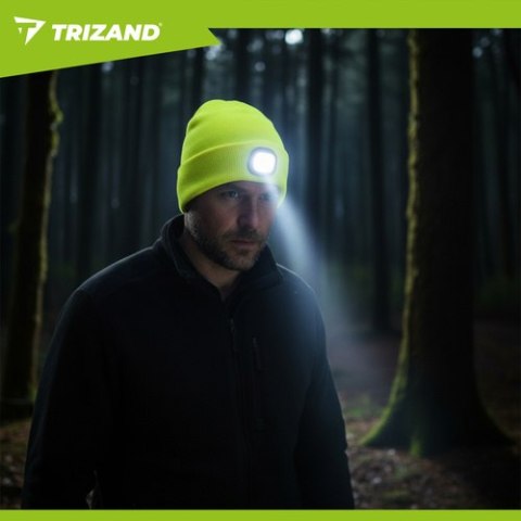 Czapka zimowa z latarką- żółta Trizand 22664