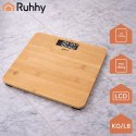 Waga łazienkowa LCD- drewniana Ruhhy 22522