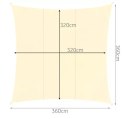Żagiel przeciwsłoneczny 3.6x3.6m Gardlov 23165