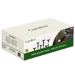 Lampa ogrodowa solarna- kula zestaw 6szt. 23562