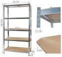 Regał Magazynowy Metalowy 180x90x40 875 kg 5 Półek MALATEC