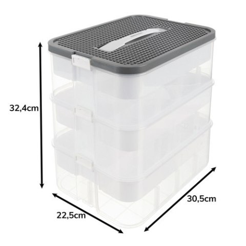 Pudełko na klocki- 3 poziomy Kruzzel 25757