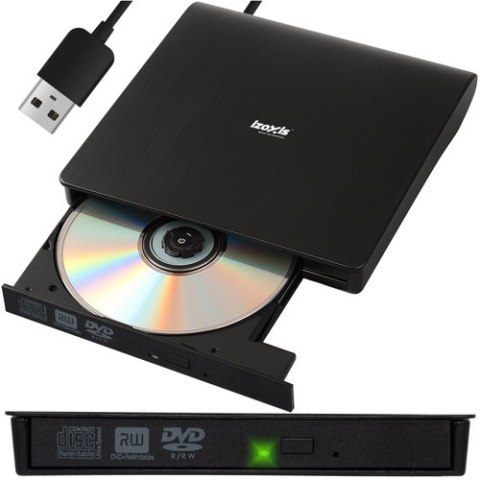 Napęd zewnętrzny + nagrywarka CD/DVD Izoxis 26083
